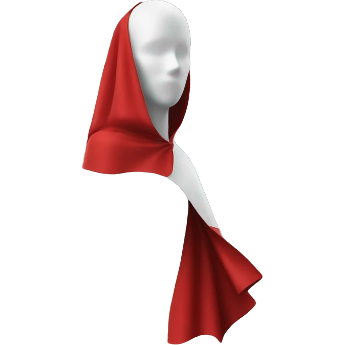 faceless mannequin flying red cape without hood emoji