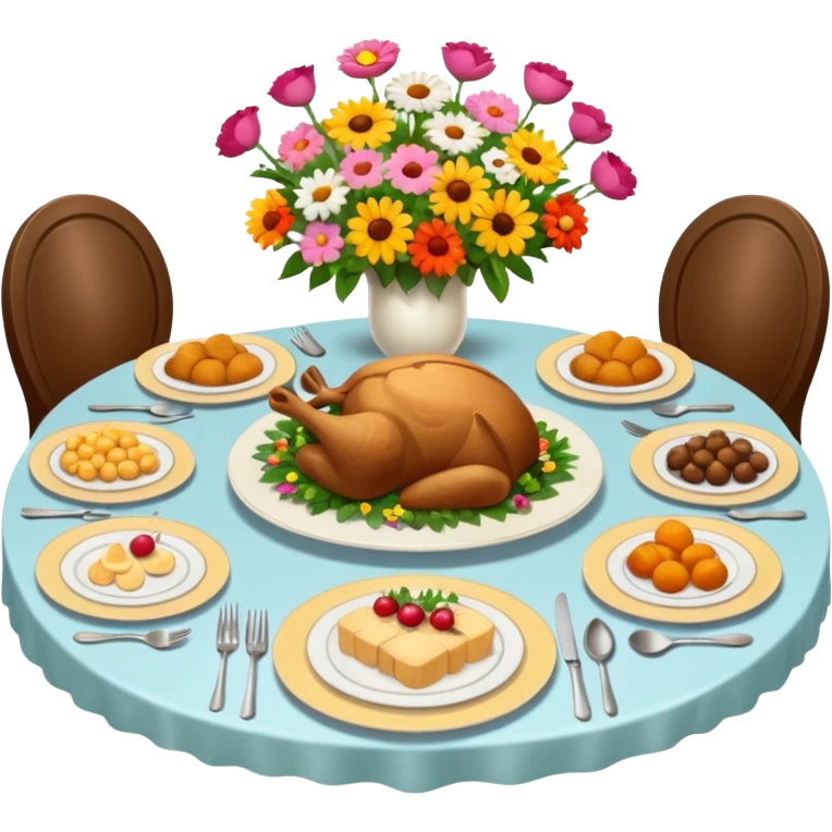 family dinner table emoji