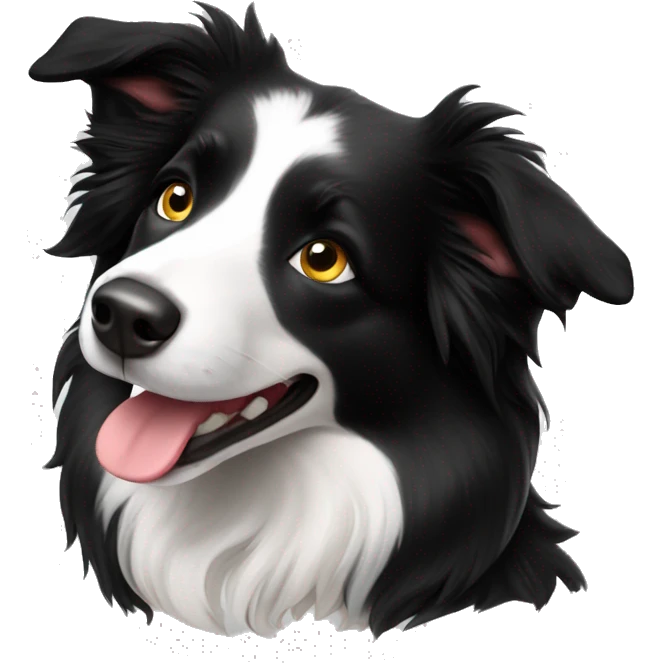 border collie say hi emoji