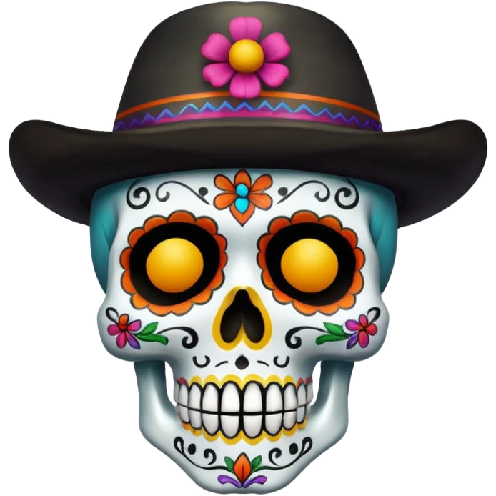  Cholo skull día de muertos  emoji