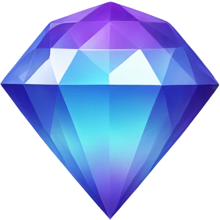 A glowing diamond icon with a pixelated blue and purple neon effect. emoji