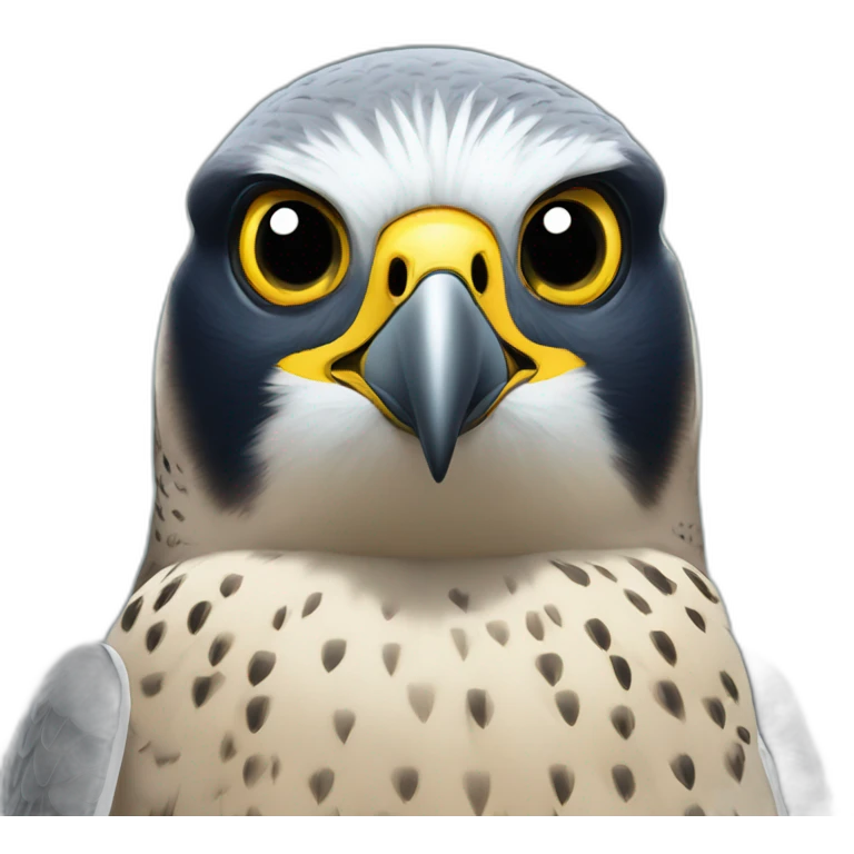 peregrine falcon with laser eyes emoji