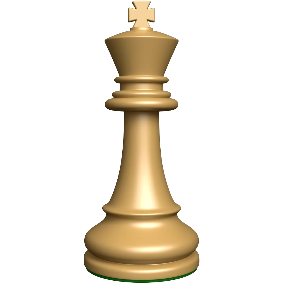 Tall 3d tan chess piece emoji