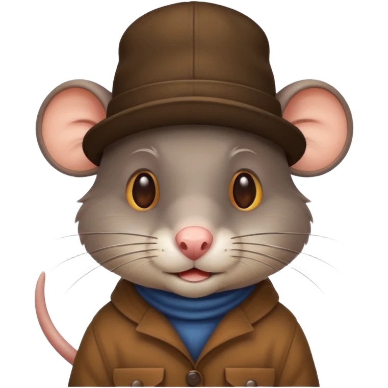 Rat wearing a hat emoji