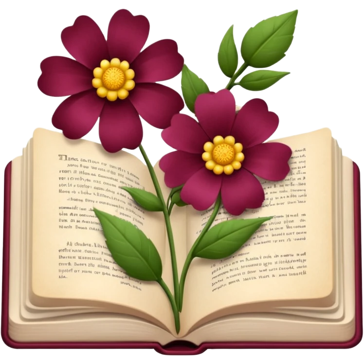 Bordo Open book in a girly style emoji