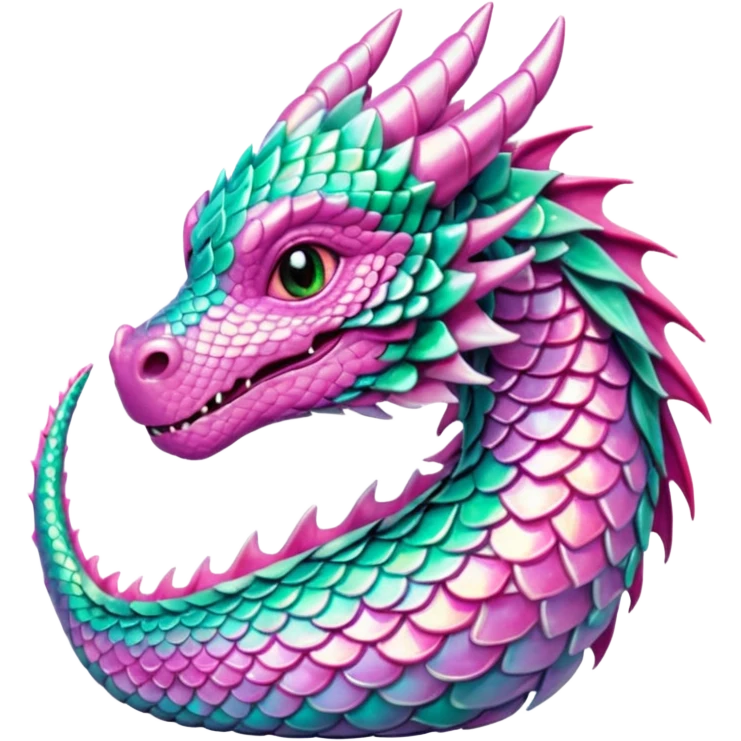 pink and mint dragon emoji