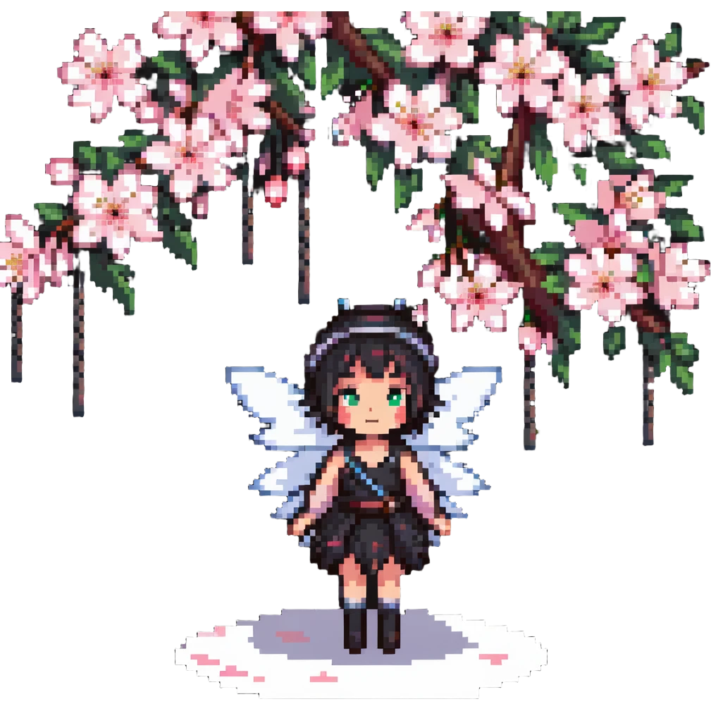 fairy and cherry blossom tree emoji