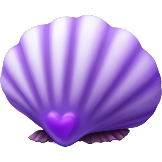 purple shell with heart and tiwnkle emoji