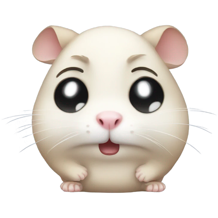 A sad hamster crying emoji