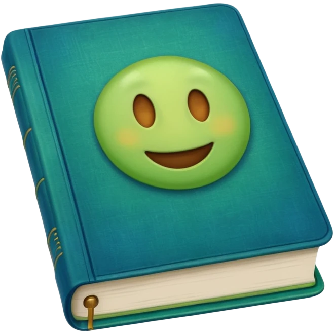 green and blue book emoji