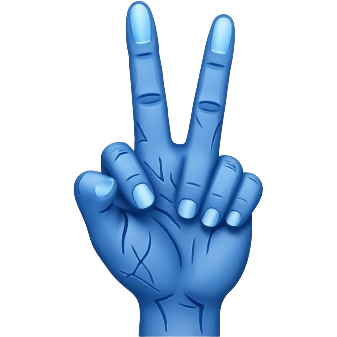 Blue middle finger  emoji