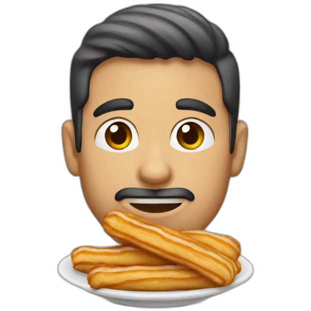 Hombre haciendo churros emoji