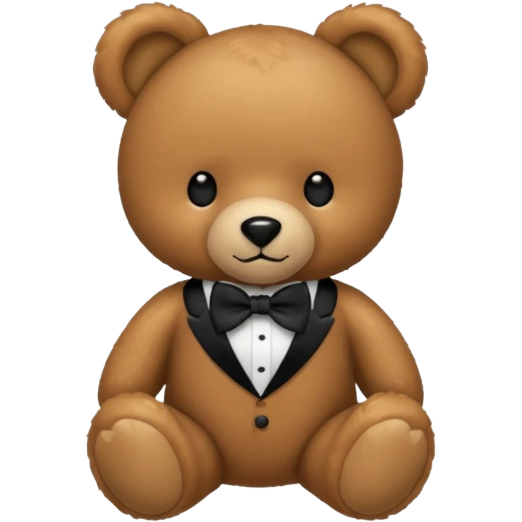 Teddy bear with black bow tie emoji