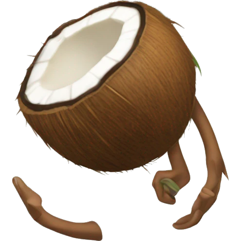 Coconut with claw emoji