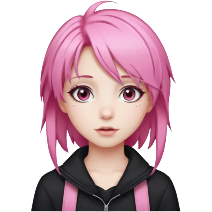 pink anime girl make up emoji