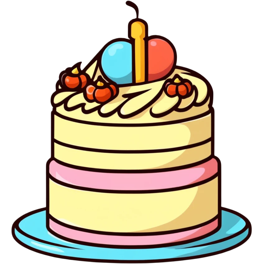 Cream cake emoji