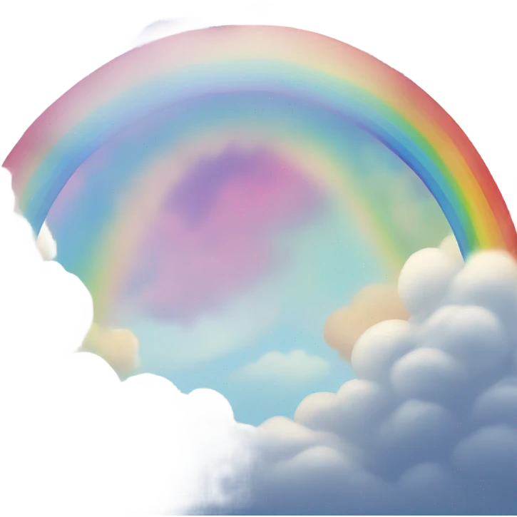 Rainbow with clouds  emoji