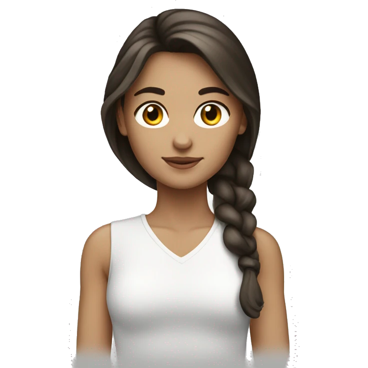 white brunette girl with cavalier  emoji