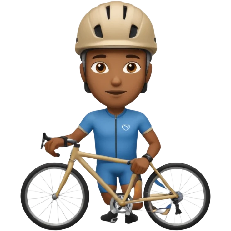 City Cyclist black man emoji