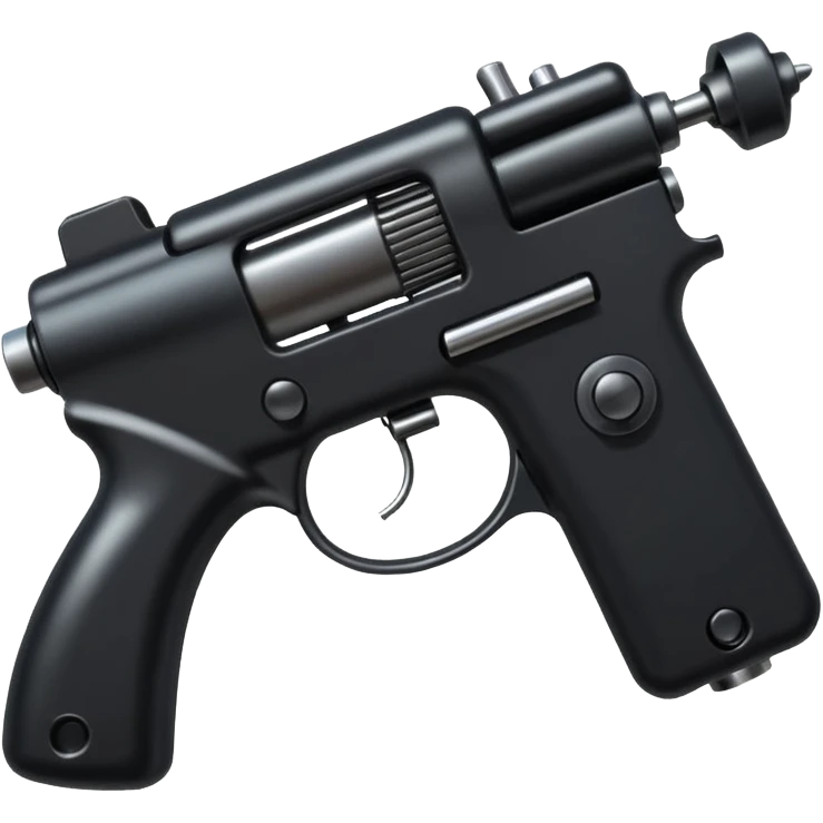 Black tattoo gun with needle emoji