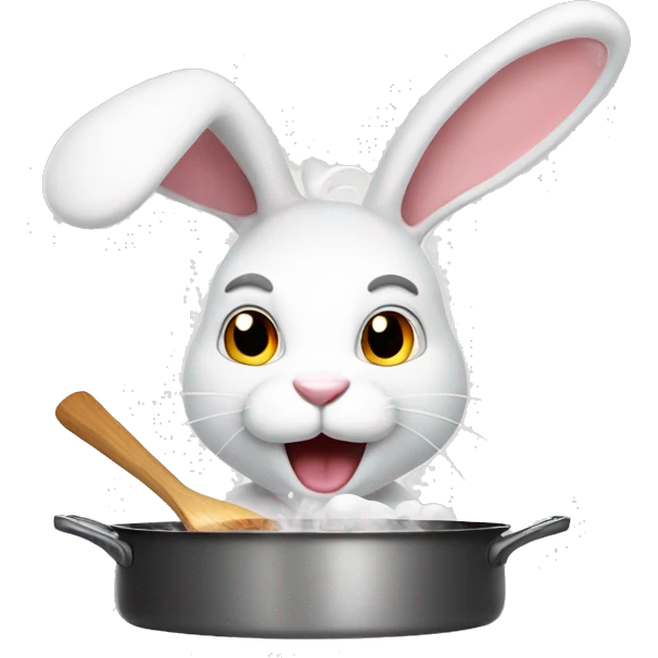 White Rabbit cooking  emoji