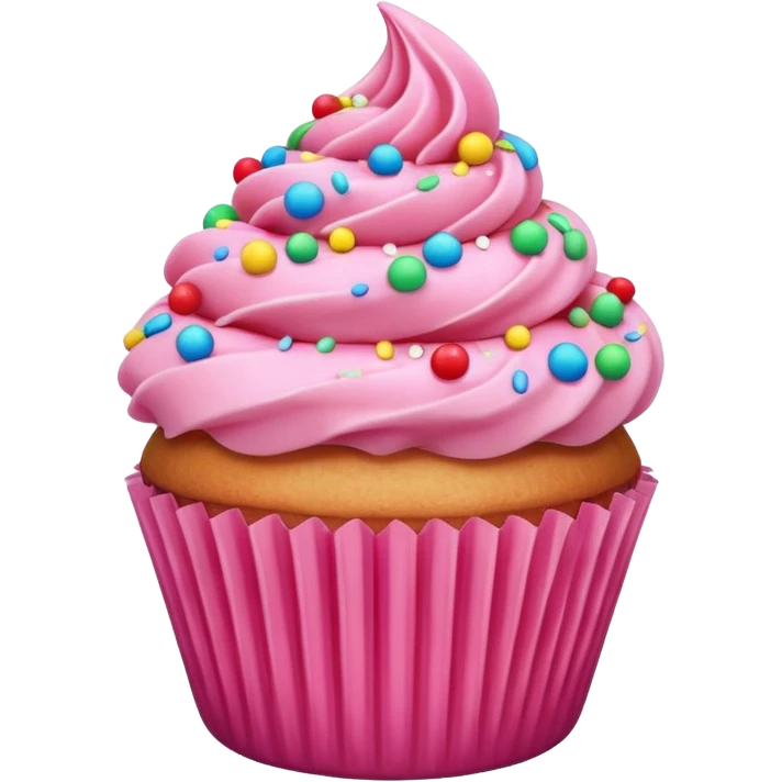 Cupcake with pink icing emoji