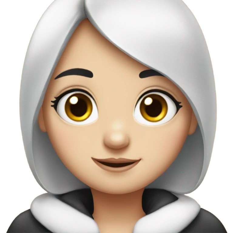 A cute penguin girl  emoji
