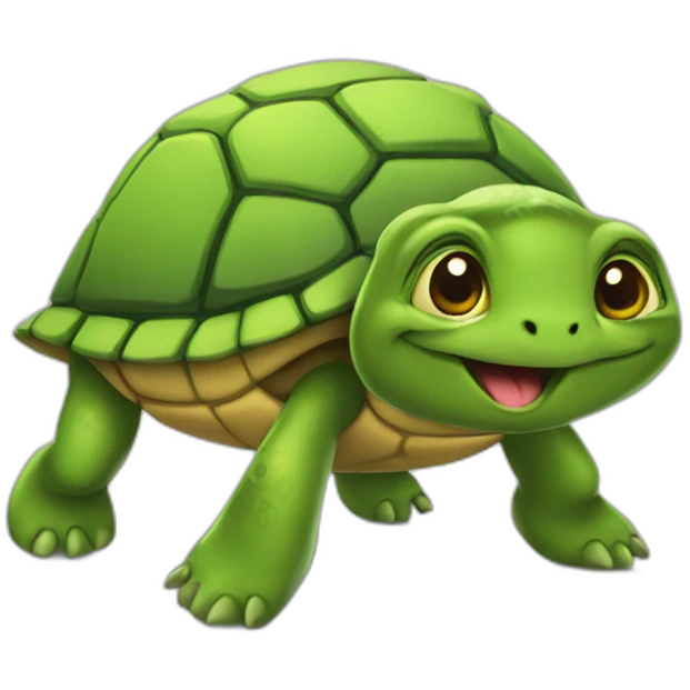 Chat sur une tortue emoji