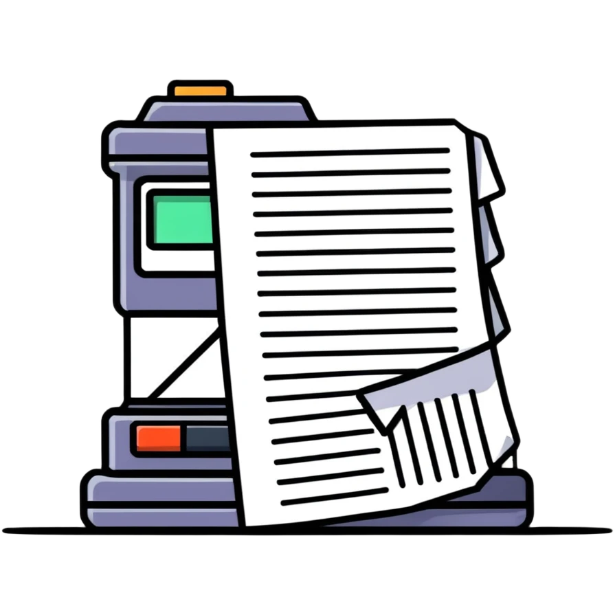 small stack of papers with a timer symbolizing heavy admin workload emoji