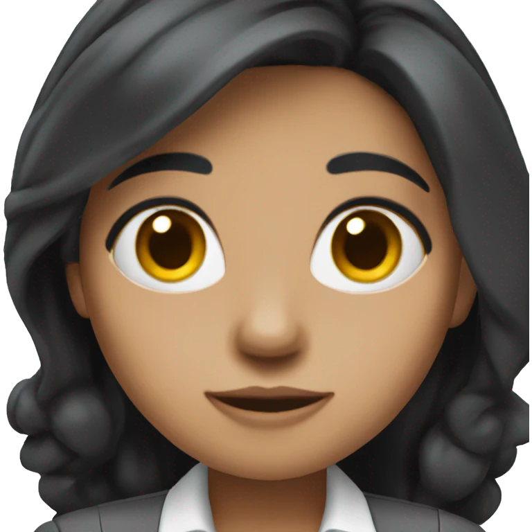 accounting girl with black hair emoji