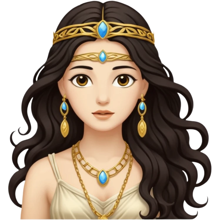 greek goddess back hair emoji
