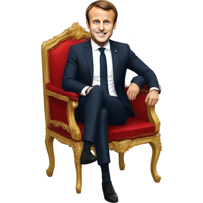 Emmanuel macron sur un âne emoji