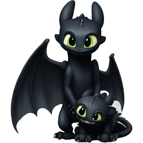 Toothless hug white toothless emoji