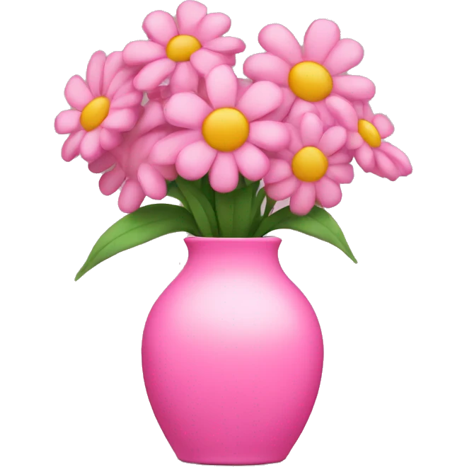Flowers in a pink vase emoji