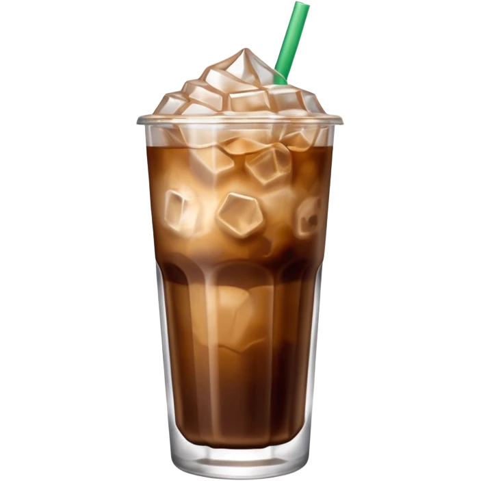 Starbuck ice coffee with ice cubes emoji