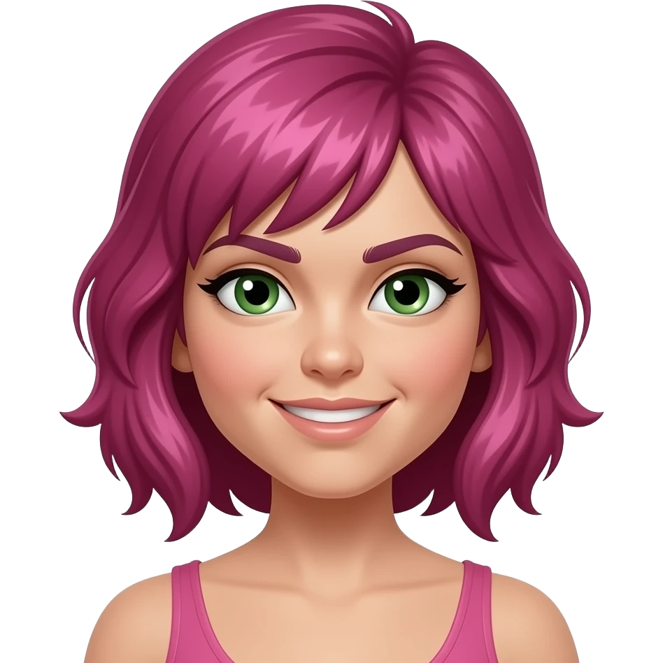 the hulk but instead of green man it’s a pink girl hulk emoji