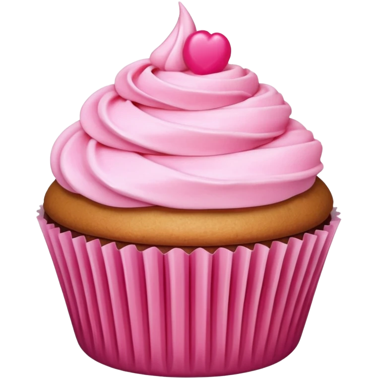 Cupcake with pink icing emoji