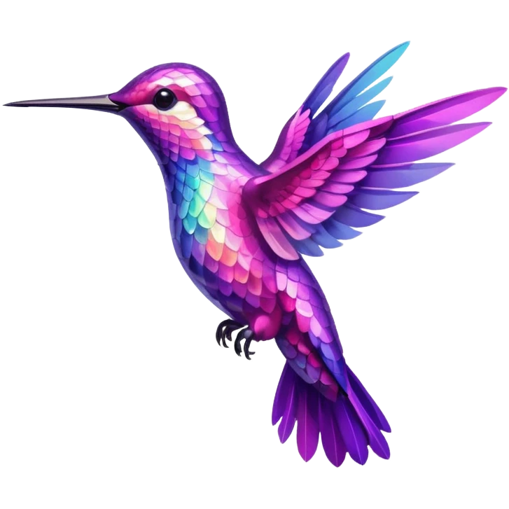Pink/purple hummingbird emoji emoji