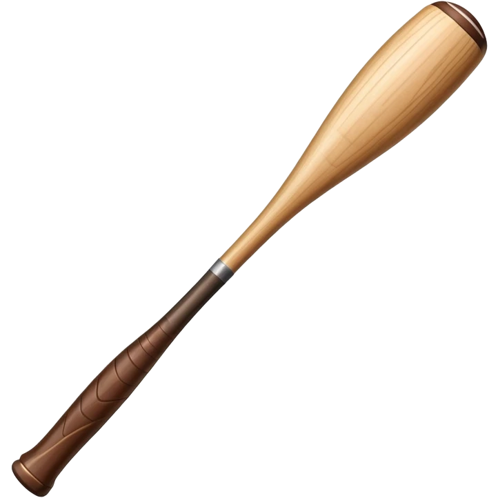 An alive baseball bat holding a smaller baseball bat emoji