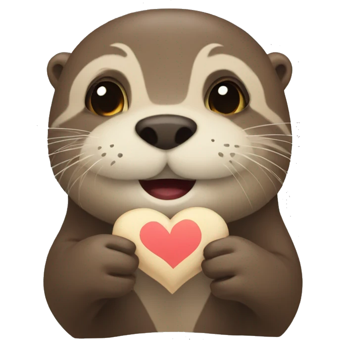 Otters saying i love you emoji