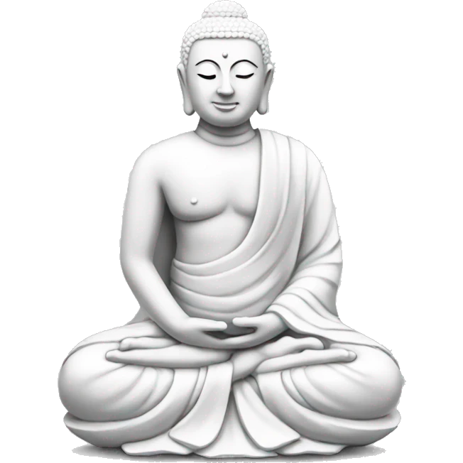 Buddha statue white  emoji
