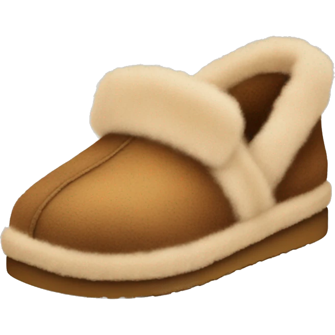 Ugg  brown fuzzy slipper emoji