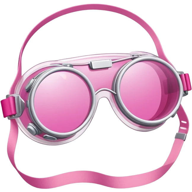 protective goggles with pink polarized lenses, adjustable headband emoji