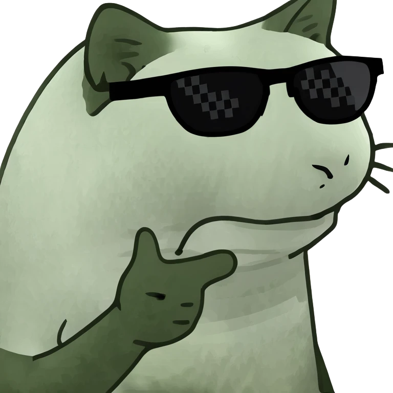 Cat with sunglasses emoji