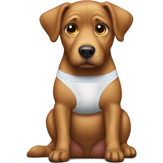 Dog is an underwear emoji
