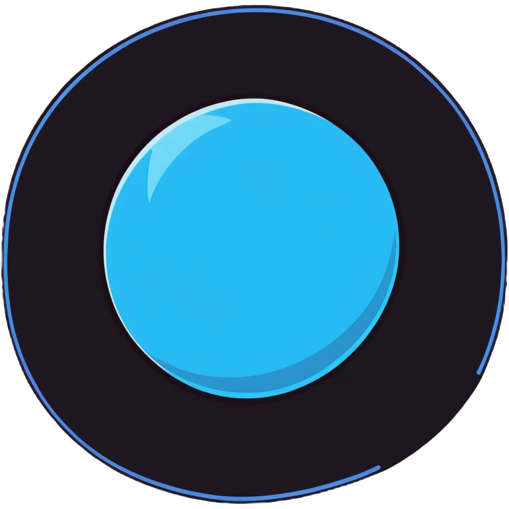 A glowing blue scrying orb with mystical fog inside emoji