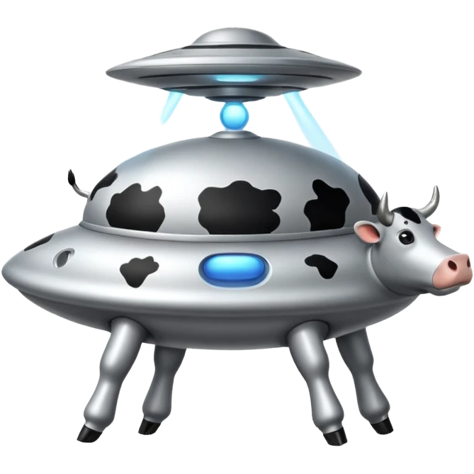 НЛО с коровой  emoji