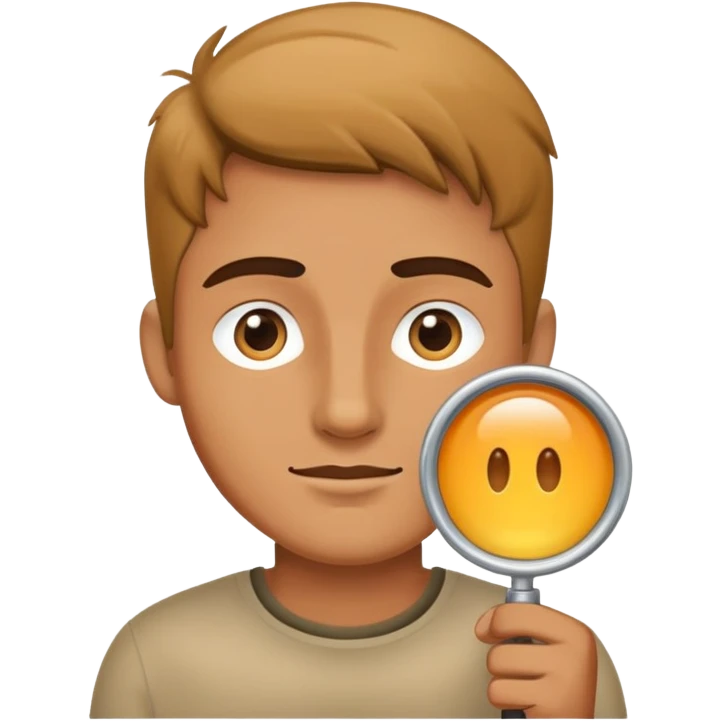 Man with lupa emoji