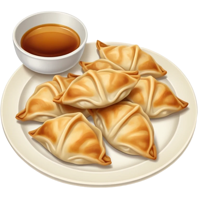 Plate of gyoza  emoji