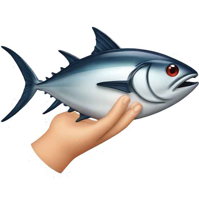 Tuna fish with Italian hand emoji
